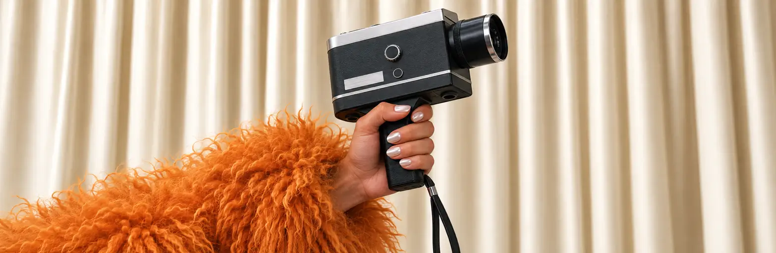 A handheld movie camera in Pika’s Video Studio preview