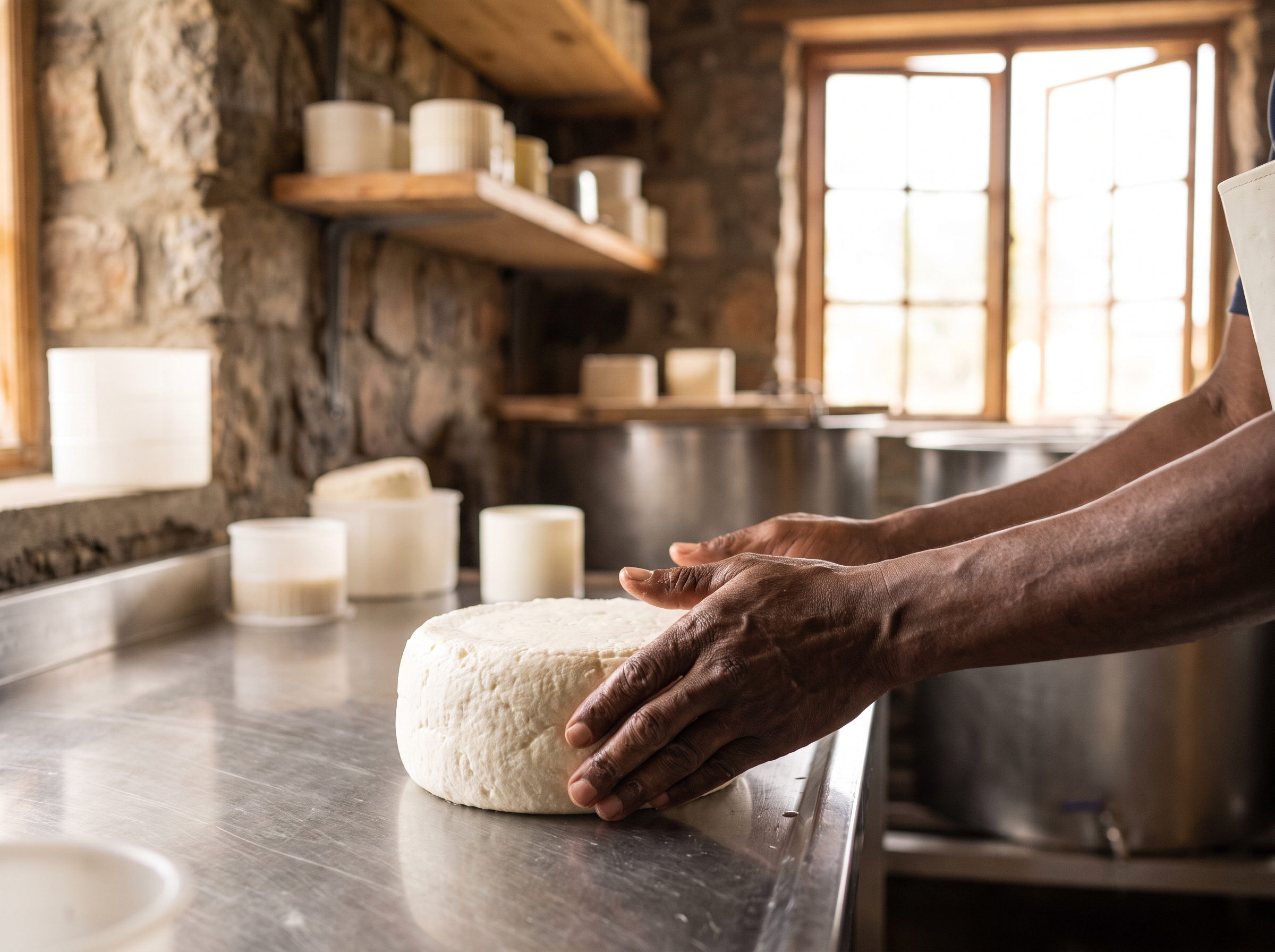 Cheesemaking by hand